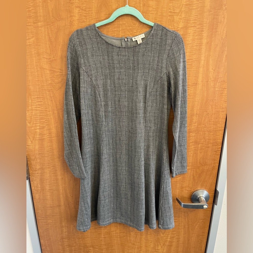 Lila Rose Charcoal Long Sleeve Dress
